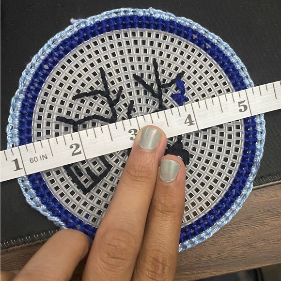 Halloween door hanging hand embroidery art tree hunted house ghost sotry - Picture 7 of 7